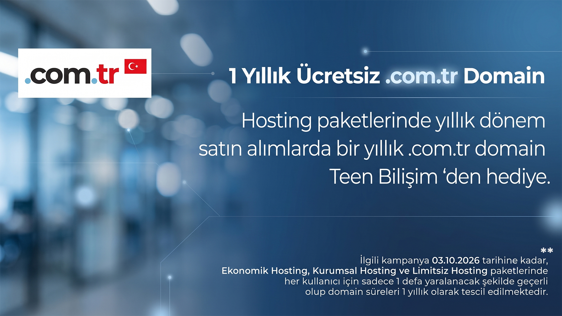 Ücretsiz .com domain